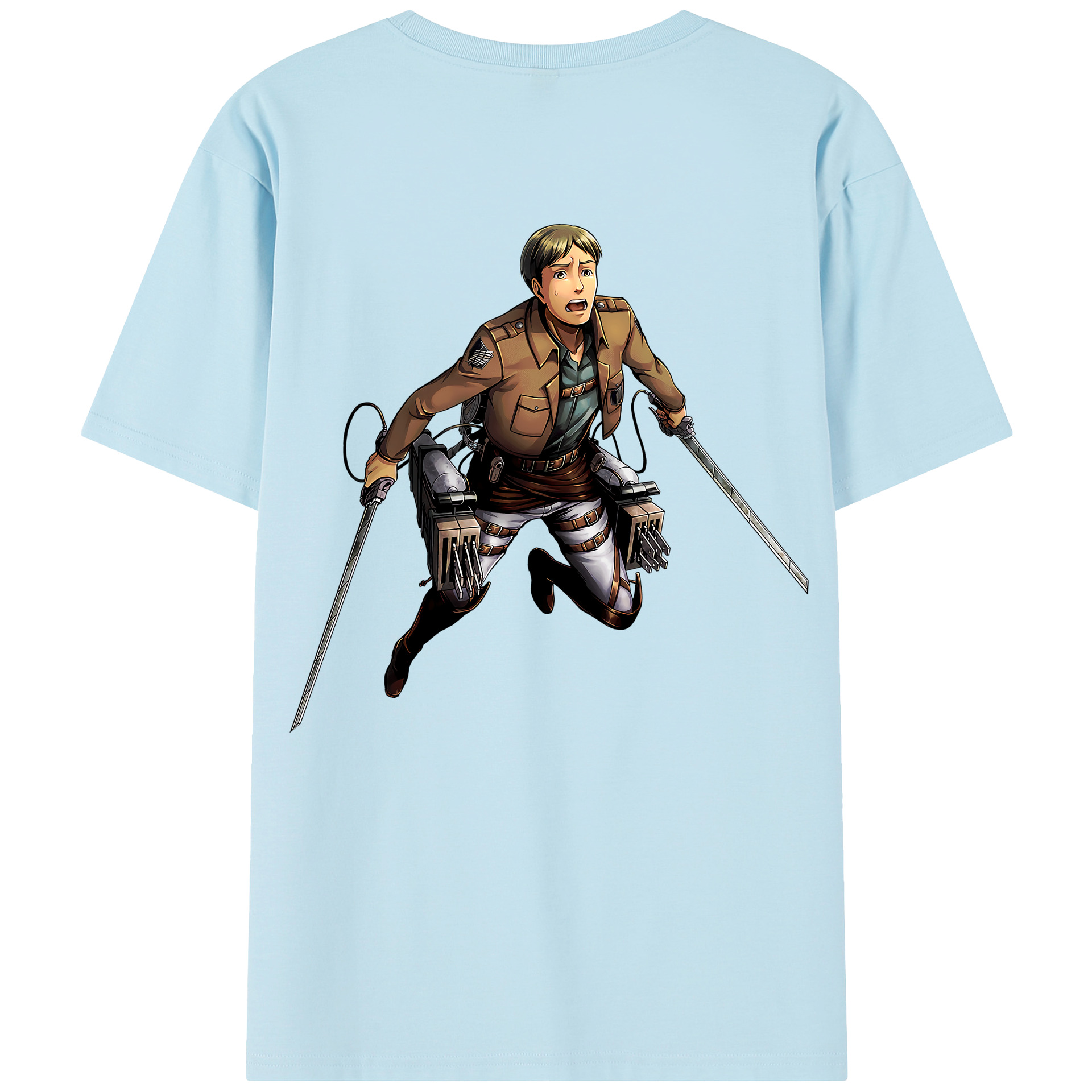 （画像用） 進撃の巨人 Attack on Titan 綿100％半袖Tシャツ（背面プリント）
